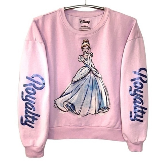 DISNEY | CINDERELLA Pink Colored Pullover Crewneck Sweatshirt Youth Size XXL - Picture 1 of 7